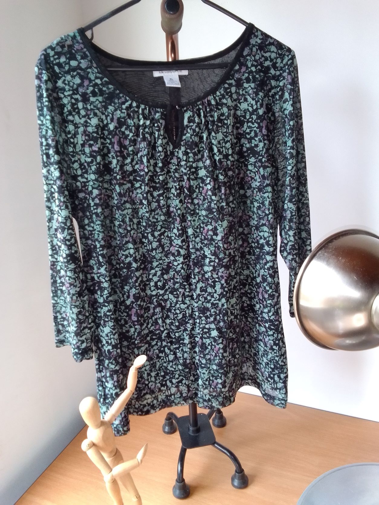 Blusa recta en estampado pequeno