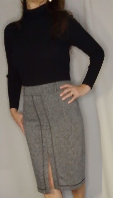 Falda l?piz gris CARME Talla 8